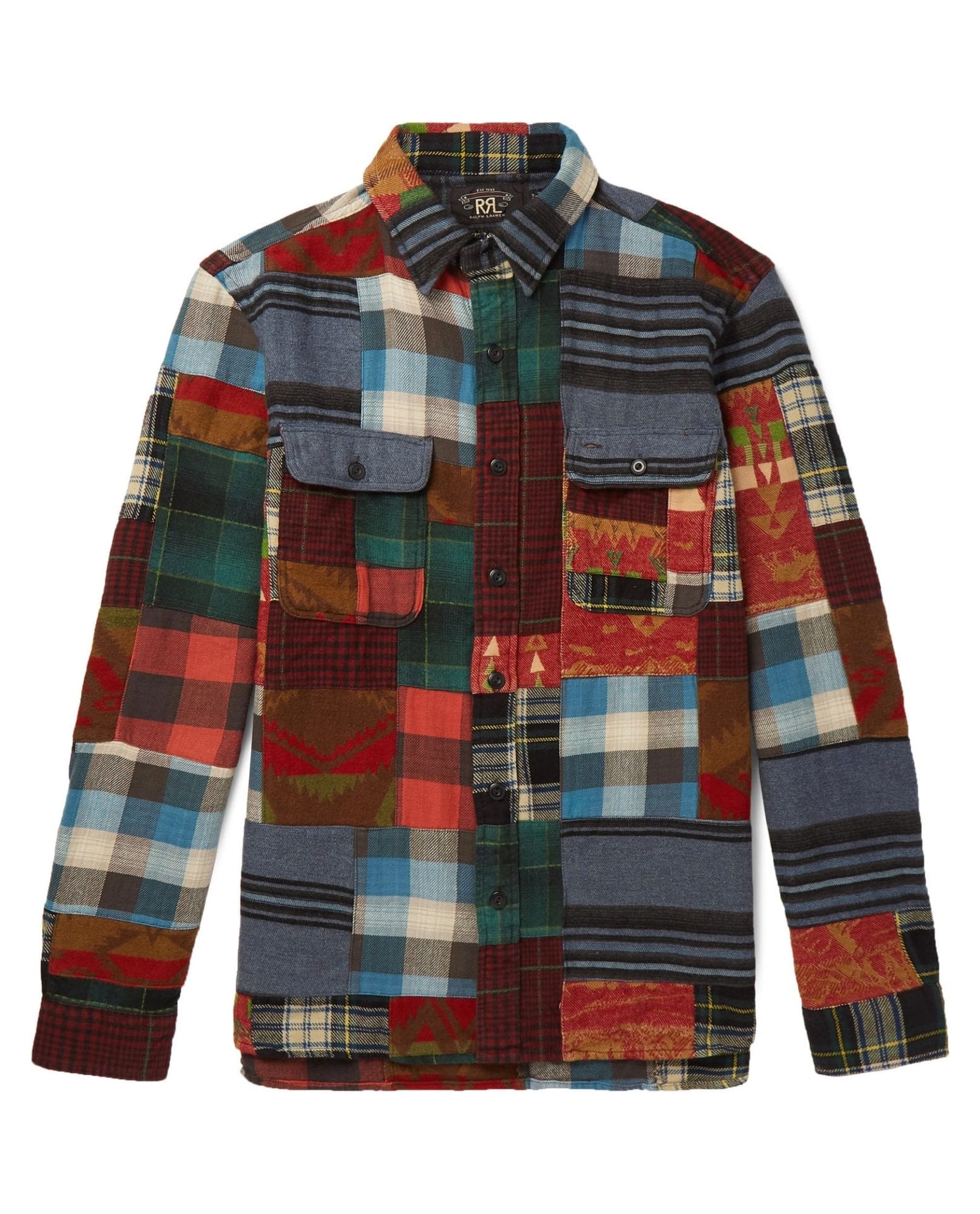 Matlock Patchwork Cotton And Wool-Blend Flannel Shirt