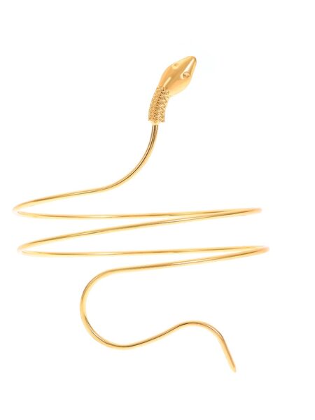 Enacolor European American Style Exaggerated Snake Shaped Bracelet Twisted Wrapped Metal Arm Bracelet for