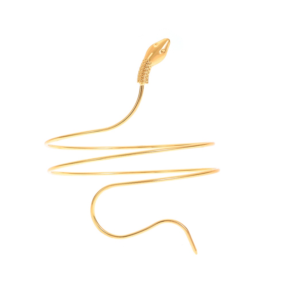 Enacolor European American Style Exaggerated Snake Shaped Bracelet Twisted Wrapped Metal Arm Bracelet for