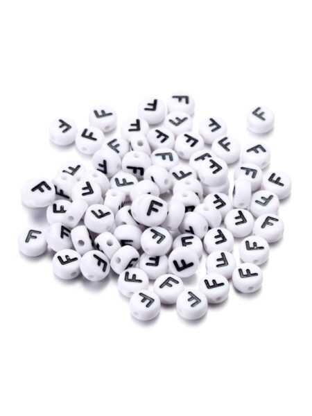 St.kunkka 100pcs/pack 7mm Acrylic Spacer Beads Letter Beads Alphabet Beads For Jewelry Making DIY Handmade Accessories
