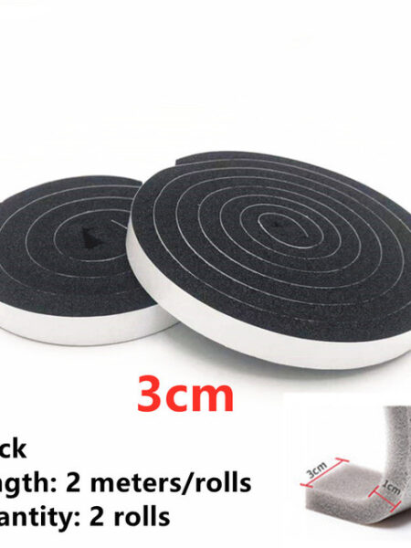 2 Rolls Home Insulation Tape Dustproof Windproof Weather Stripping Draught Excluder Soundproof Door Window Sealing Strip