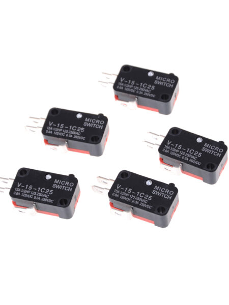 5Pcs V-15-1C25 KW9-0 Micro Limit Switch 15A 125/250VAC