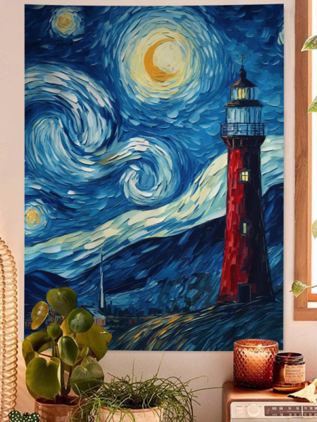 Famous Van Gogh Oil Painting Printed Large Wall Tapestry Cheap Hippie Wall Hanging Bohemian Wall Tapestries Mandala Home Decor