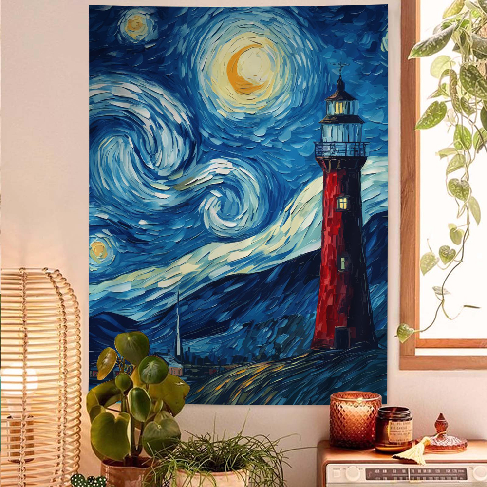 Famous Van Gogh Oil Painting Printed Large Wall Tapestry Cheap Hippie Wall Hanging Bohemian Wall Tapestries Mandala Home Decor
