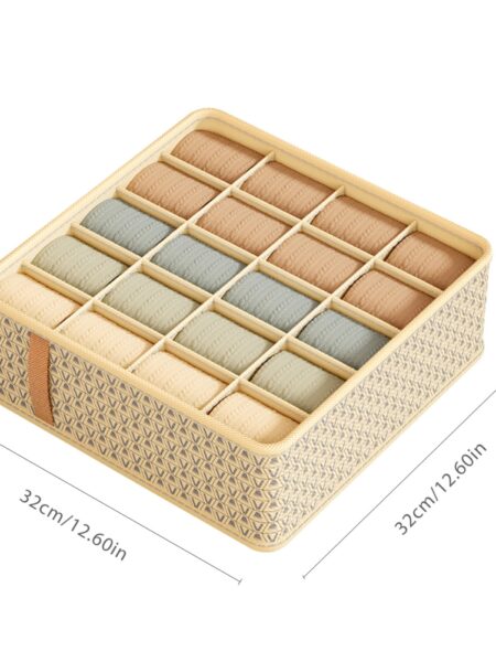 20 Grids Underwear Organizer Closet Storage Box Foldable Cabinets Drawer Divider Storage Boxes For Underpants Belts