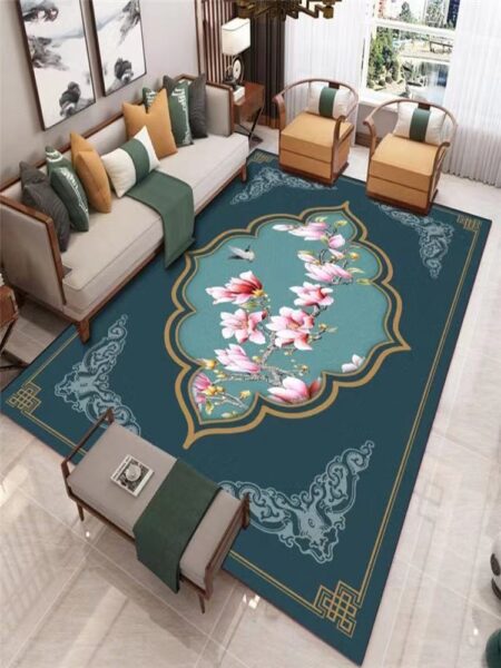 Modern new Chinese carpet living room coffee table blanket simple light luxury European Chinese sand mat bed bed blanket