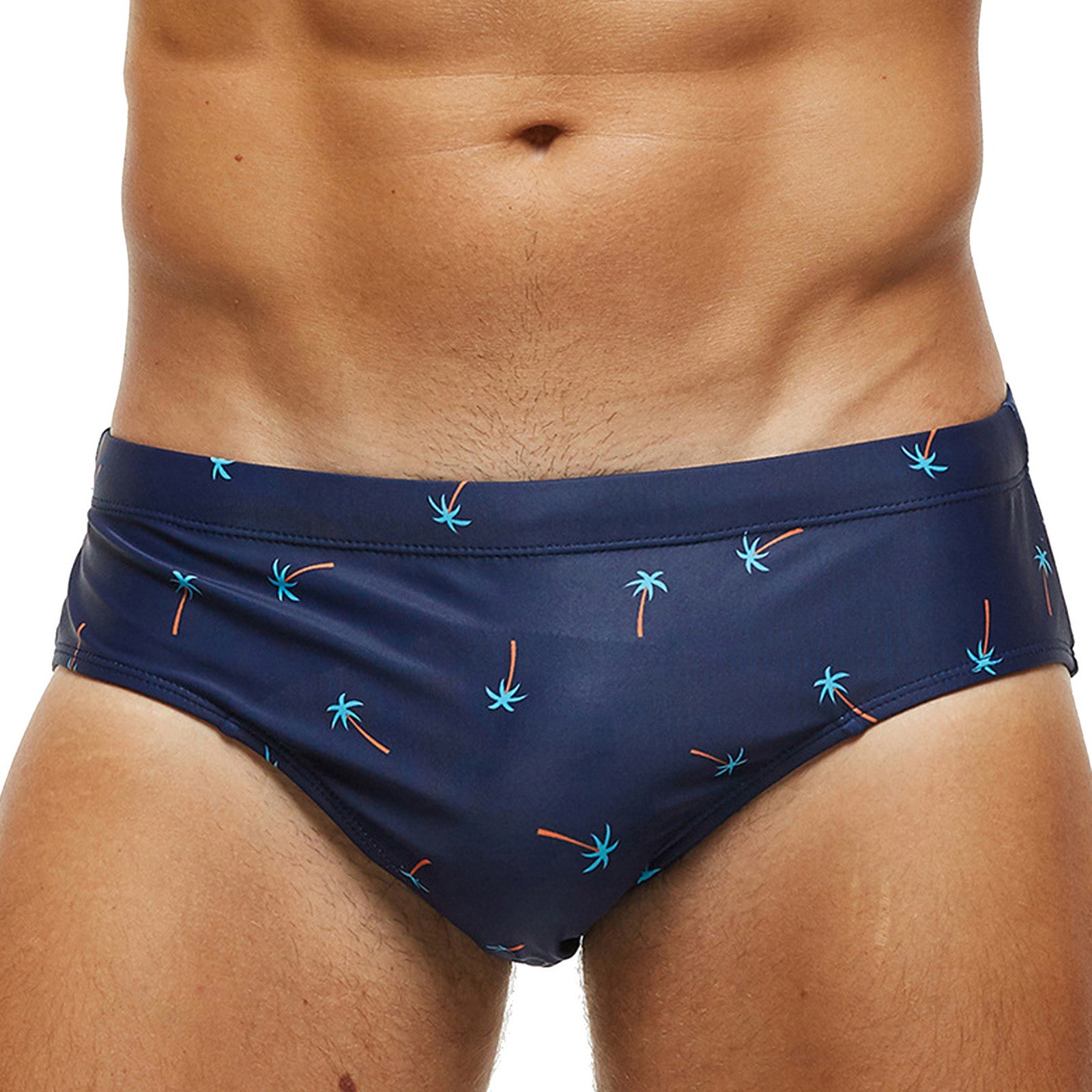 2024 New Summer Men Swimming Beach Shorts Sexy Low Waist Tight Men Swimwear Surfing Bikinis Swim Trunk Briefs Men Swimsuits