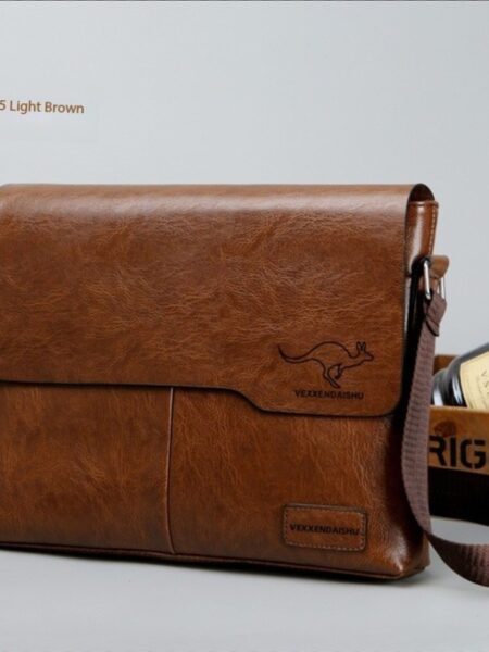 Men Shoulder Bag For IPAD Leather Business Handbag Men Messenger Bag Large Side Sling Bag Fashion Man Crossbody  Briefcase