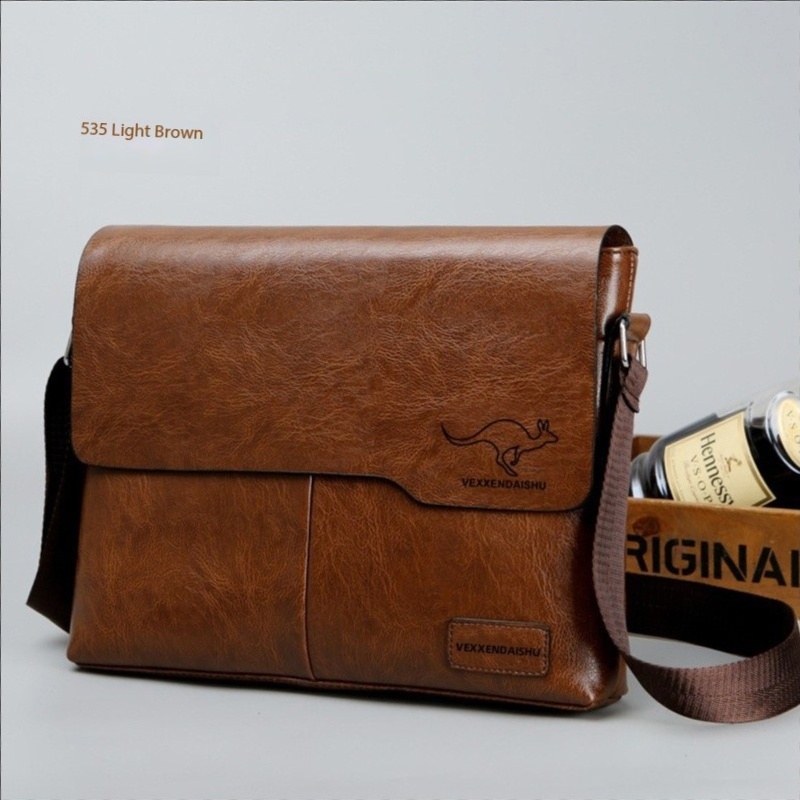 Men Shoulder Bag For IPAD Leather Business Handbag Men Messenger Bag Large Side Sling Bag Fashion Man Crossbody Briefcase