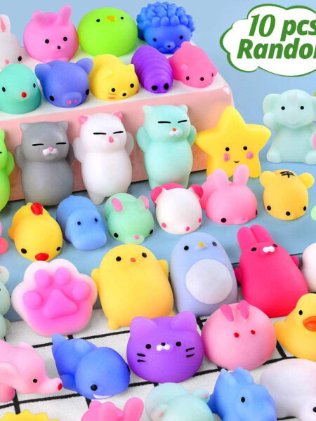 50-5PCS Kawaii Squishies Mochi Anima Squishy Toys For Kids Antistress Ball Squeeze Party Favors Stress Relief Toys For Birthday