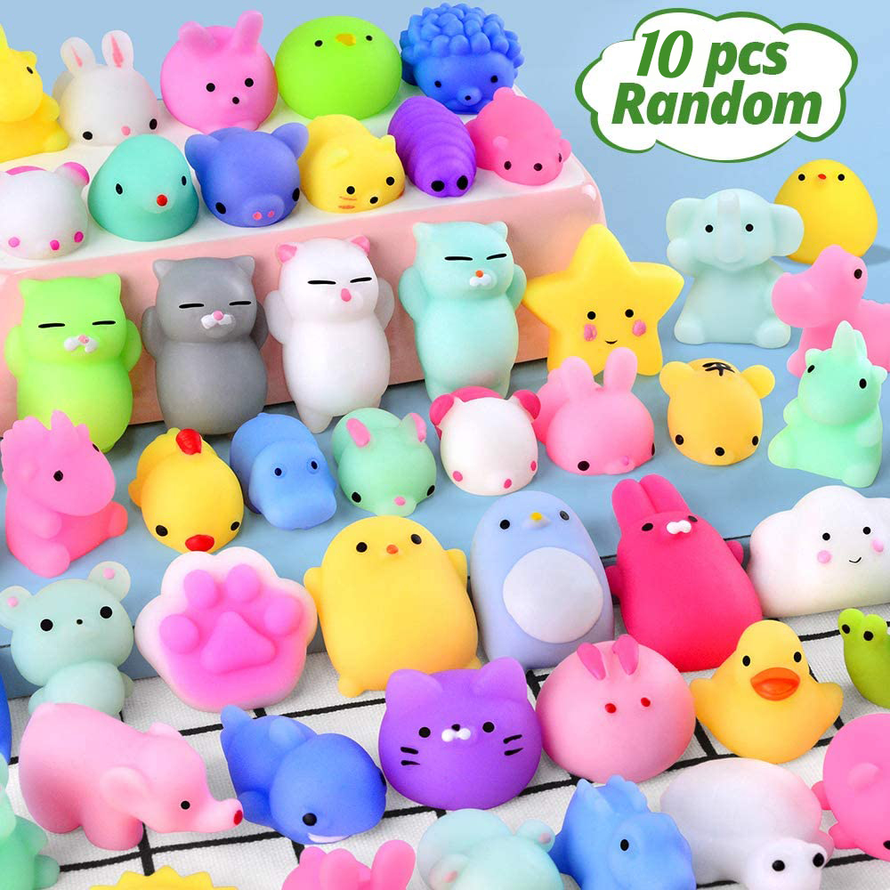 50-5PCS Kawaii Squishies Mochi Anima Squishy Toys For Kids Antistress Ball Squeeze Party Favors Stress Relief Toys For Birthday