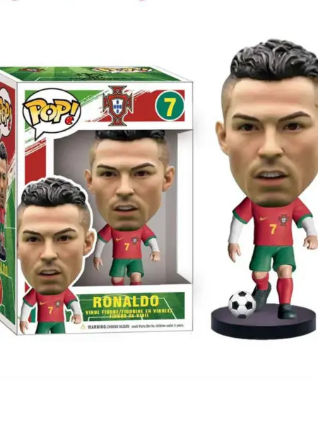 FUNKOs POP Messi Ronaldo Real Madrid Football Stars Ornaments Action Figure Collection Model Toy for Children Birthday Toy Gift