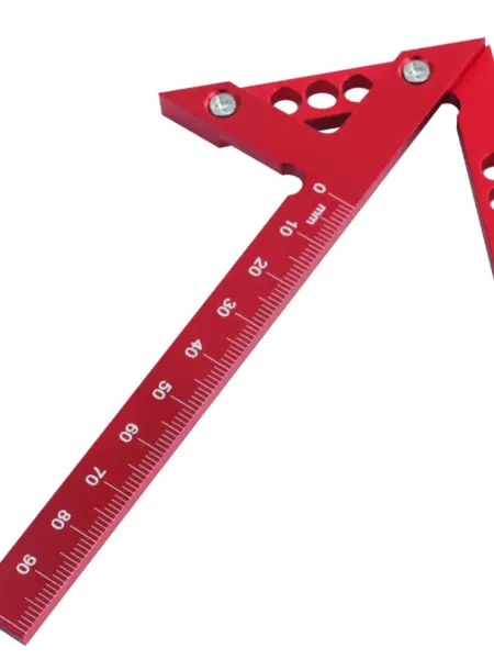 1/2pc Carpenter Square Protractor and Center Scribe Gauge - Aluminum Center Finder Miter Triangle Ruler T-Type Scriber