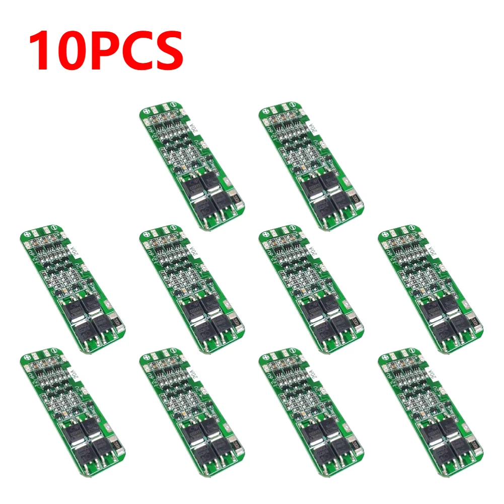 10-1PC 3S 20A Li-ion Lithium Battery 18650 Charger PCB BMS Protection Board For Drill Motor 12.6V-13V Lipo Cell Module 59x20x4mm