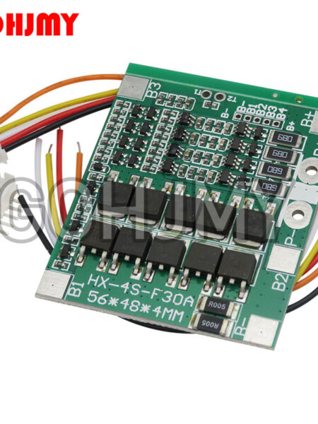 1pcs 4S 30A 14.8V Li-ion Lithium 18650 Battery BMS Packs PCB Protection Board Balance Integrated Circuits with cable
