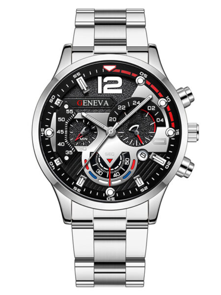 Men's Sports Watch High-grade Movement Three Eyes Waterproof Electronic Watch for Swimming Sports Running Business