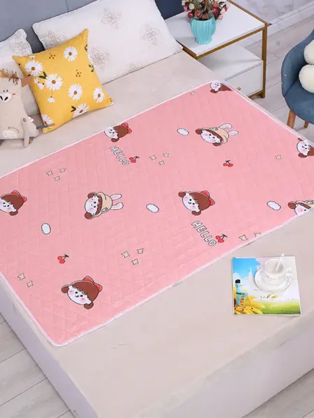 Waterproof Washable Mattress Urine Mat for Baby Toddlers Cute Cartoon Bed Protector Diaper Bedding Urine Pads Cloth Breathable