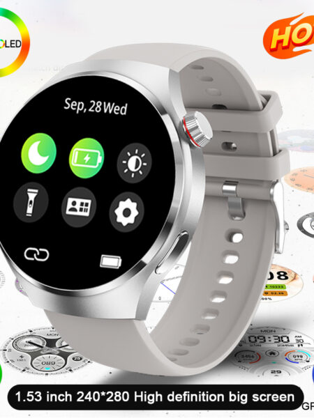 2024 New For Huawei Xiaomi GT4 Pro Smartwatch Men GPS tracking Watches AMOLED 360*360 HD screen NFC Bluetooth Call smartwatch
