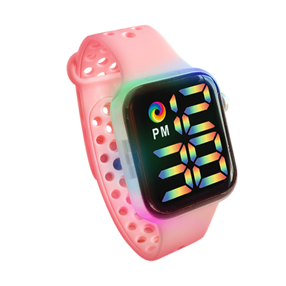 Children's Smart Electronic Watch LED Colorful Glowing Touch Screen Student Sports Watch Boys and Girls Festival Gift