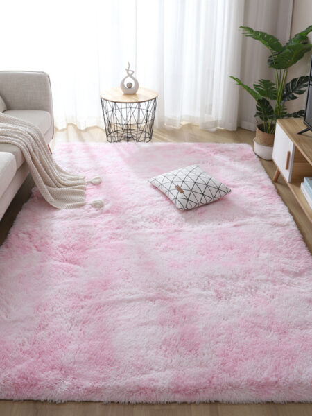 Tie-dye Printed Carpet Manufacturers Wholesale tie-dye Gradual Color Silk Wool Living Room Sofa Carpet Bedroom Bed Plush Blanket