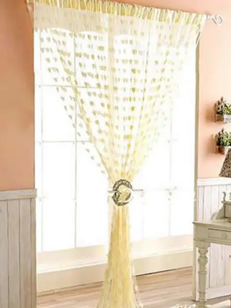 Line Heart Decor Curtains Novelty Curtains Window Living Room Curtain String Tassel Door Curtain Divider String Home Decorations