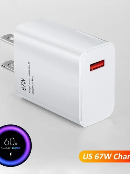 6A 67W Fast Wall Charger for Xiaomi 10 11 12 Lite 13T Redmi Note 10S 11T 12T 13 Pro POCO Turbo Charge Type-C USB Charging Cable