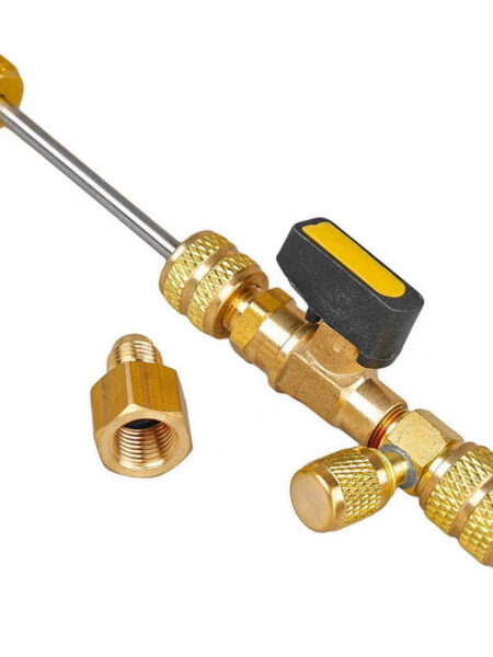 Valve Core Remover Installer Tool, R410A R22 AC Schrader Valve Core Remover, Dual Size 1/4" & 5/16" Port HVAC Valve Core Removal