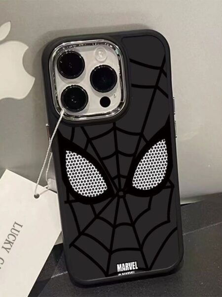 HOT Marvel Spider Man Black White Cool Phone Case For iPhone 15 14 13 12 11 Pro Max XR XS 7 8 Plus Y2K Pink Girl Cute Cover
