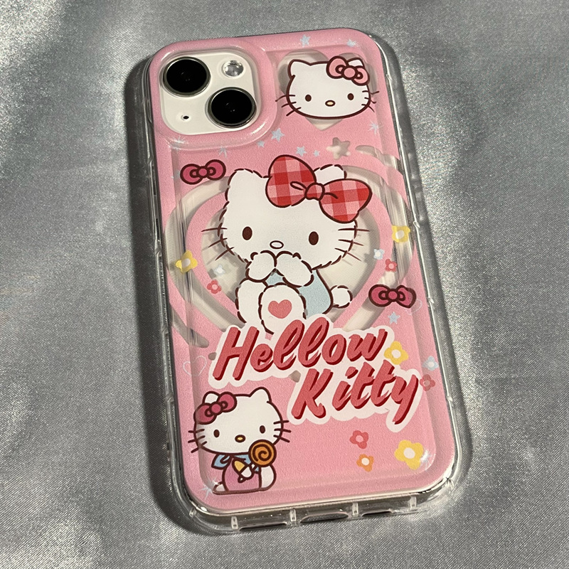 NEW Hello Kitty Air Cushion Phone Case For Iphone 15 14 13 Pro Max Kuromi Cute 11 12 Pro 7 8 Plus Anti drop X XS XR Soft Cover