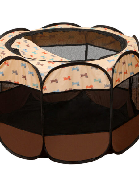Octagonal Pet Fence Pet Tent Oxford Cloth Scratch Resistant Foldable Dog Cage Dog Cat Birthday Room Kennel Cat Nest