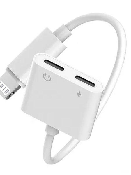 Byscoon 2 IN 1 earphones Jack Charger Adapter AUX Cable For iPhone 14 13 12 11 Pro XS Max XR 8 Puls Lighting To 3.5MM Connector