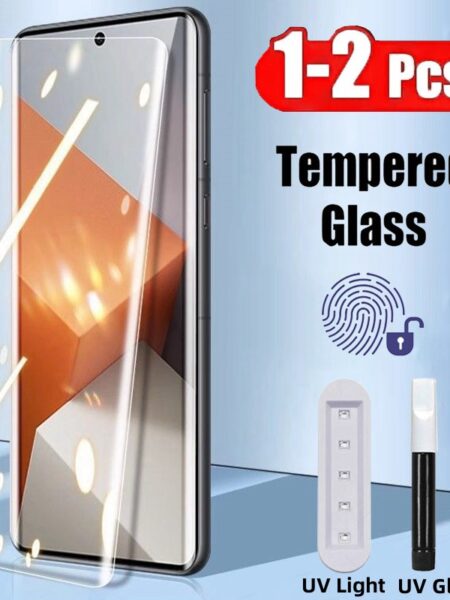 1-2PCS Curved UV Tempered Glass For Redmi Note 13 Pro Plus Full Glue Screen Protector Xiaomi 13Ultra 14Pro Xiaomi 14 Ultra Glass