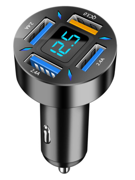 66W 4 Ports USB Car Charger Fast Charging PD Quick Charge 3.0 USB C Car Phone Charger Adapter For iPhone 13 12 Xiaomi Samsung