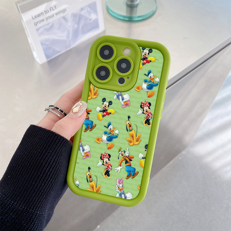 Cartoon Mickey Mouse Phone Case For iPhone 15 14 Plus 11 Pro Max 13 12 Mini XR X XS Soft Cover Fundas