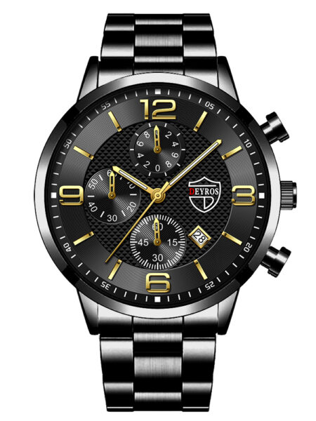 reloj hombre Luxury Business Men Watchs Stainless Steel Quartz WristWatch Male Leather Calendar Luminous Clock relogio masculino