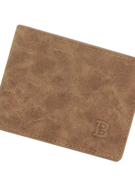 Men Short Wallet with Zipper Coin Pocket Fashion Soft Leather Men Horizontal Slim Money Purses Multifunctional Small Wallets