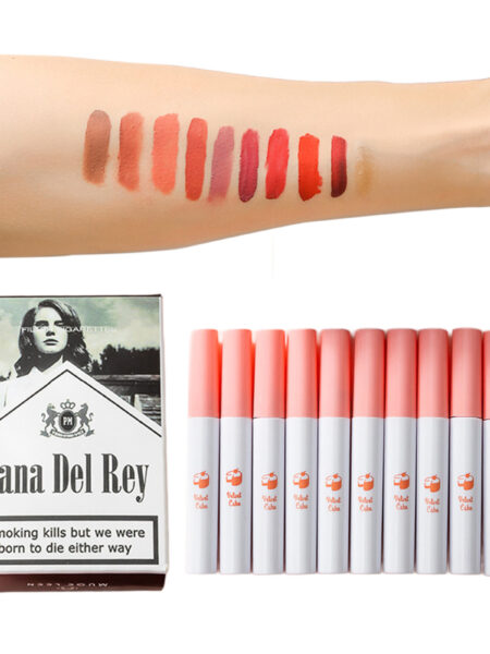 Lipstick Cigarettes Glossy 10 Colors Lip Tint Box Lipstick Set Long Lasting Lipstick 24 Hour Waterproof Lipstick Set Lipstick