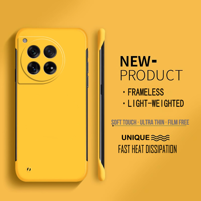 Frameless Hard PC Matte Phone Case For Oneplus 12 12R 11 11R 10T 10R 10 9R 9RT 8 9 Pro 8T Pro Protective Bumper Shell Cover