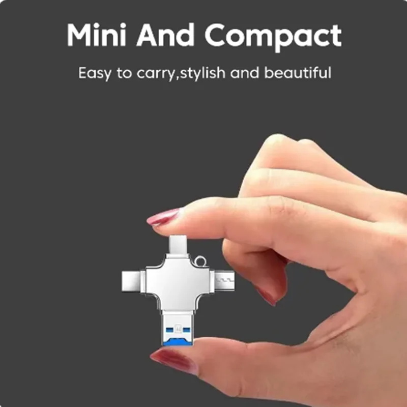 3.0 to Type C Adapter USB Elough 4 in 1 Card Reader USB to IOS Micro TF Card OTG Converter For PC iPhone Samsung Xiaomi Huawei
