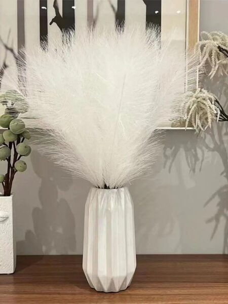 10PCS Artificial Pompous Grass Pompass Branches Fake Fluffy Stems Plants Vase Filler for Home Boho Decor Flower Arrangement