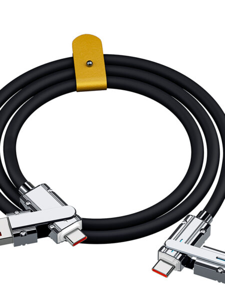 4 In 1 120W USB Type C to Type C IOS Cable 3 IN 1 PD 100W Fast Charging Data Cable for iPhone 11 12 13 14 15 Pro Max Samsung S24