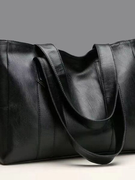 Fashion Large Soft Leather Ladies Bag European and American Retro Ladies Large Capacity Shoulder Handbag PU Material