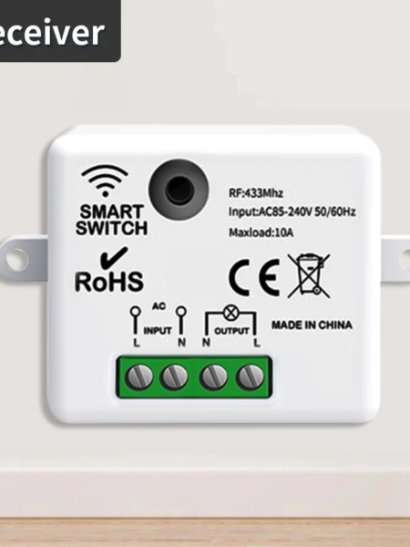 86 Wireless Smart RF 433Mhz Wall Panel with Remote Control 1/2/3gang Mini Relay Receiver Home Led Light Lamp Switch