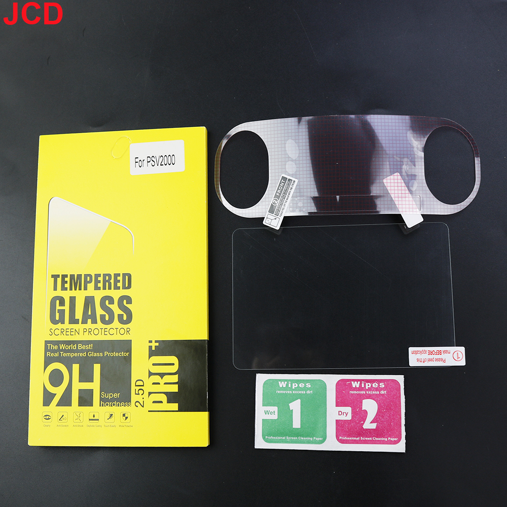 JCD Tempered Glass Clear Full HD Screen Protector Cover Front Back Film Guard for Psvita PS Vita PSV 1000 2000 PSV1000 PSV2000