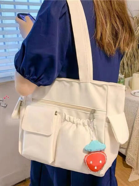 Bag Women Messenger Bag Preppy Student Book Bag Nylon Shoulder Bag Commuter Handbag Women