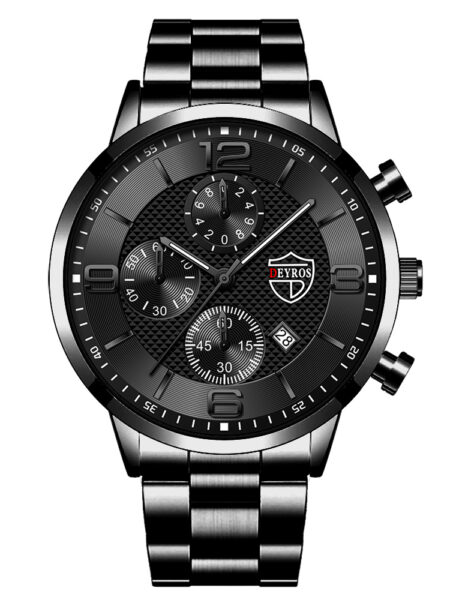 reloj hombre Luxury Business Men Watchs Stainless Steel Quartz WristWatch Male Leather Calendar Luminous Clock relogio masculino