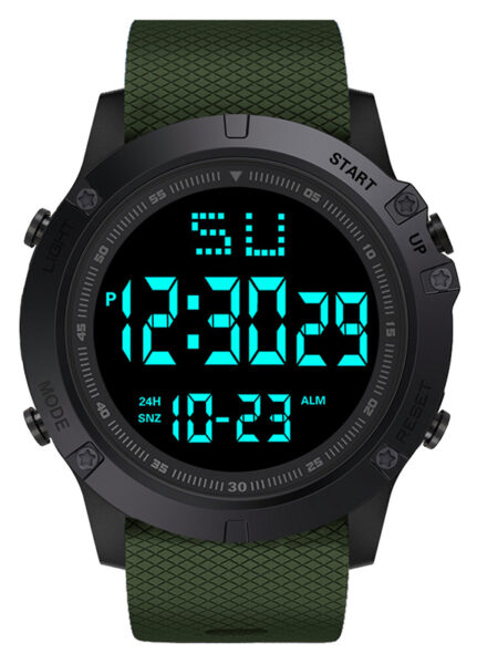 Men Sport Watch Multifunction Military Sports Watch Waterproof Luminous LED Digital Kids Watch Big Dial Student Electronic Watch