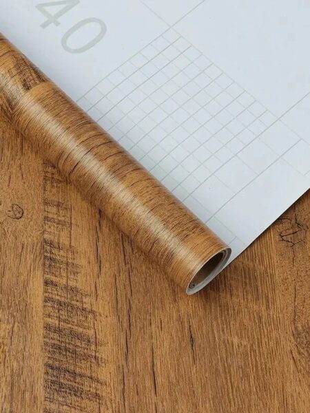 Brown Wood Grain Removable Waterproof Wallpaper Transform Your Home Peel and Stick Suitable for Kitchen Renovation and Home Deco