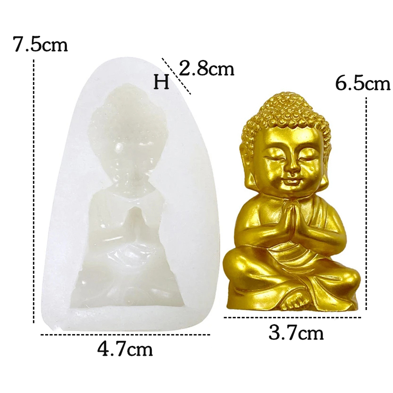 3D Buddha Silicone Candle Mold Meditation Chanting Buddha Gypsum Clay Epoxy Resin Soap Making Supplies Church Decoration Process