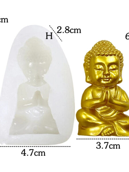 3D Buddha Silicone Candle Mold Meditation Chanting Buddha Gypsum Clay Epoxy Resin Soap Making Supplies Church Decoration Process